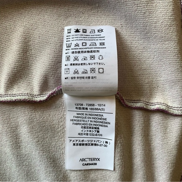 Arc'teryx Tarsa Hoodie Womens S Trim Fit Full Zip Jacket Fuchsia Thumbholes - Picture 11 of 16